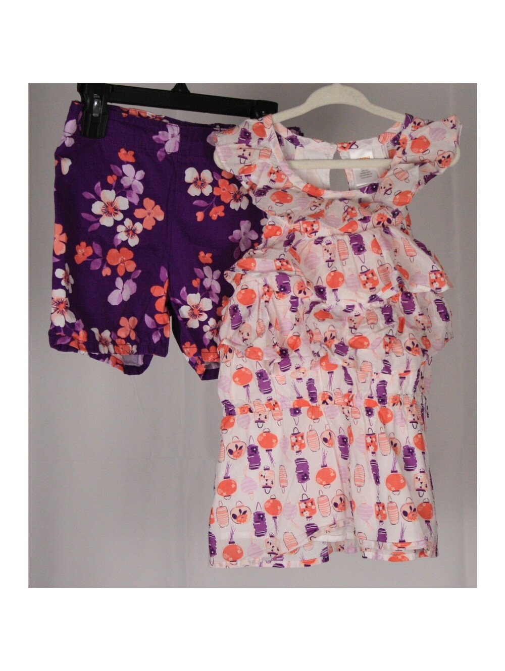 Gymboree Floral Flutter Top Shorts Set Girls Size 10